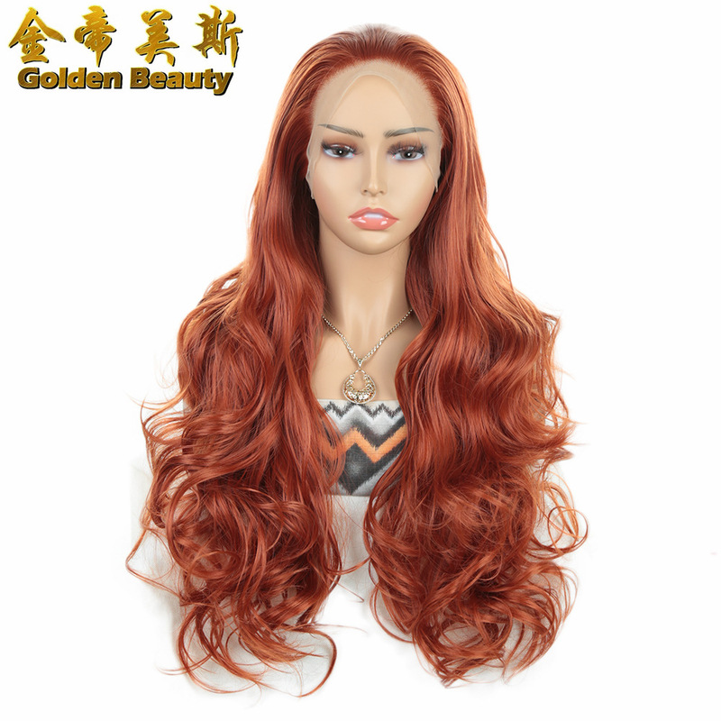 Xuchang Bliss 13X3 28inch wig lace long curly hair women's European and American cross-border full head cover Lace Wigs