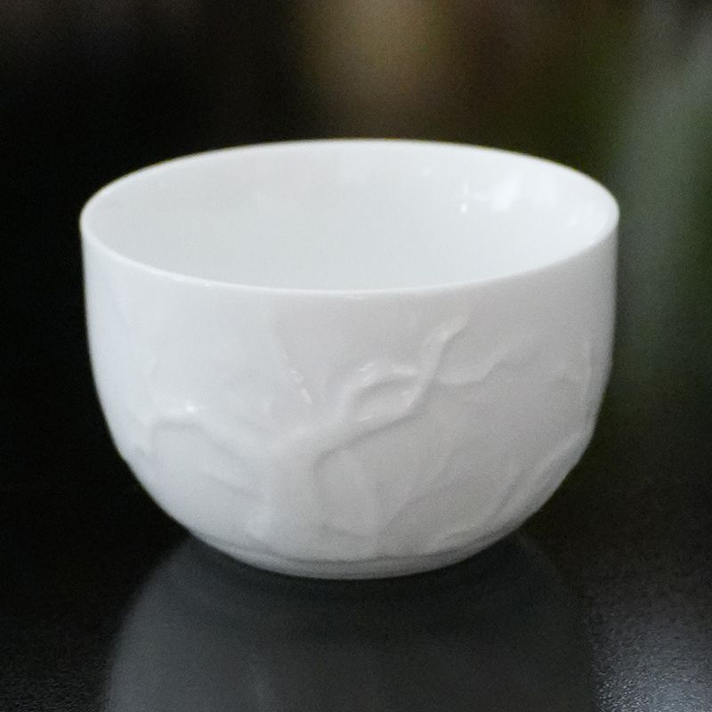 TJ040-순백색 언더글레이즈 엠보싱 마스터컵(가지)