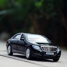 彩珀1:32平治S600合金汽车模型回力开门玩具车福特野马罗密欧跑车