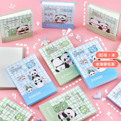 卡通熊貓記事本學生課堂筆記本簡約少女心手帳本教師文具獎品