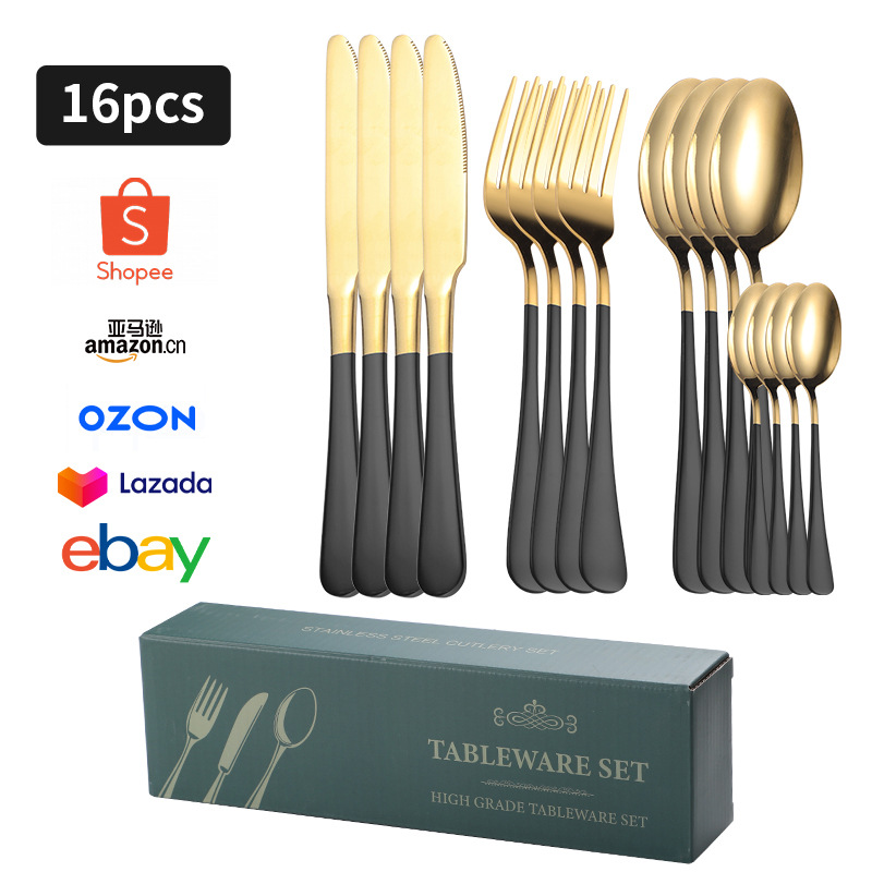 블랙 골드 D 박스 16PC