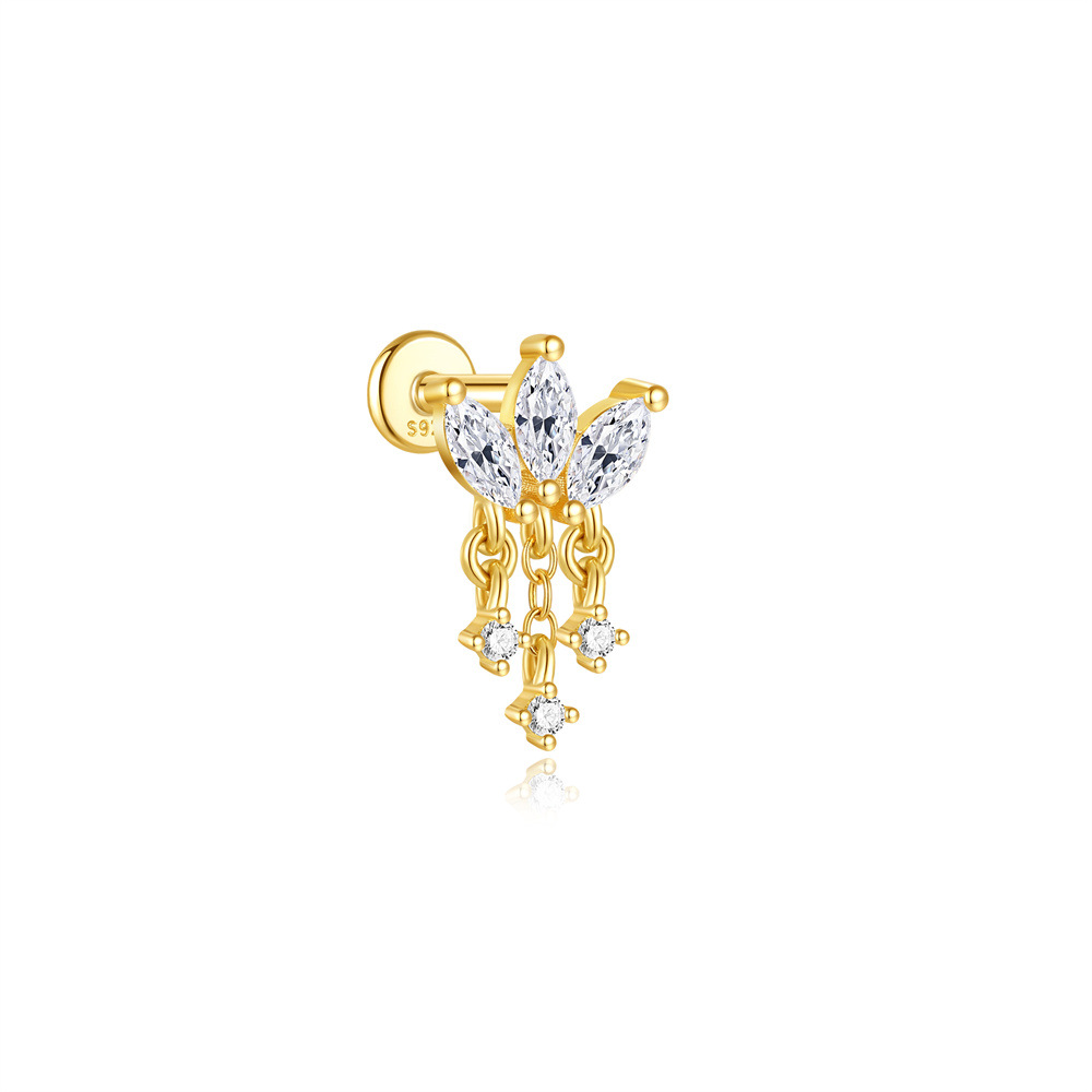 2g Weight Ear Studs Classification Ear Cartilage Rings & Studs Piercing Type 1 Piece Quantity Daily Occasion 925 Sterling Silver Material Flower Pattern All Seasons Season Women's Gender Plating Design Elegant, Simple Style Style 1 Piece Ear Cartilage Rings & Studs Elegant Simple Style Flower 925 Sterling Silver Plating Ear Cartilage Rings & Studs 29