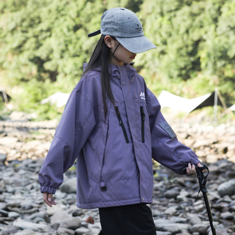 Zhili children's clothing girls' windproof jacket, spring 2026 new style, super cute outdoor windproof jacket for children in spring and autumn.