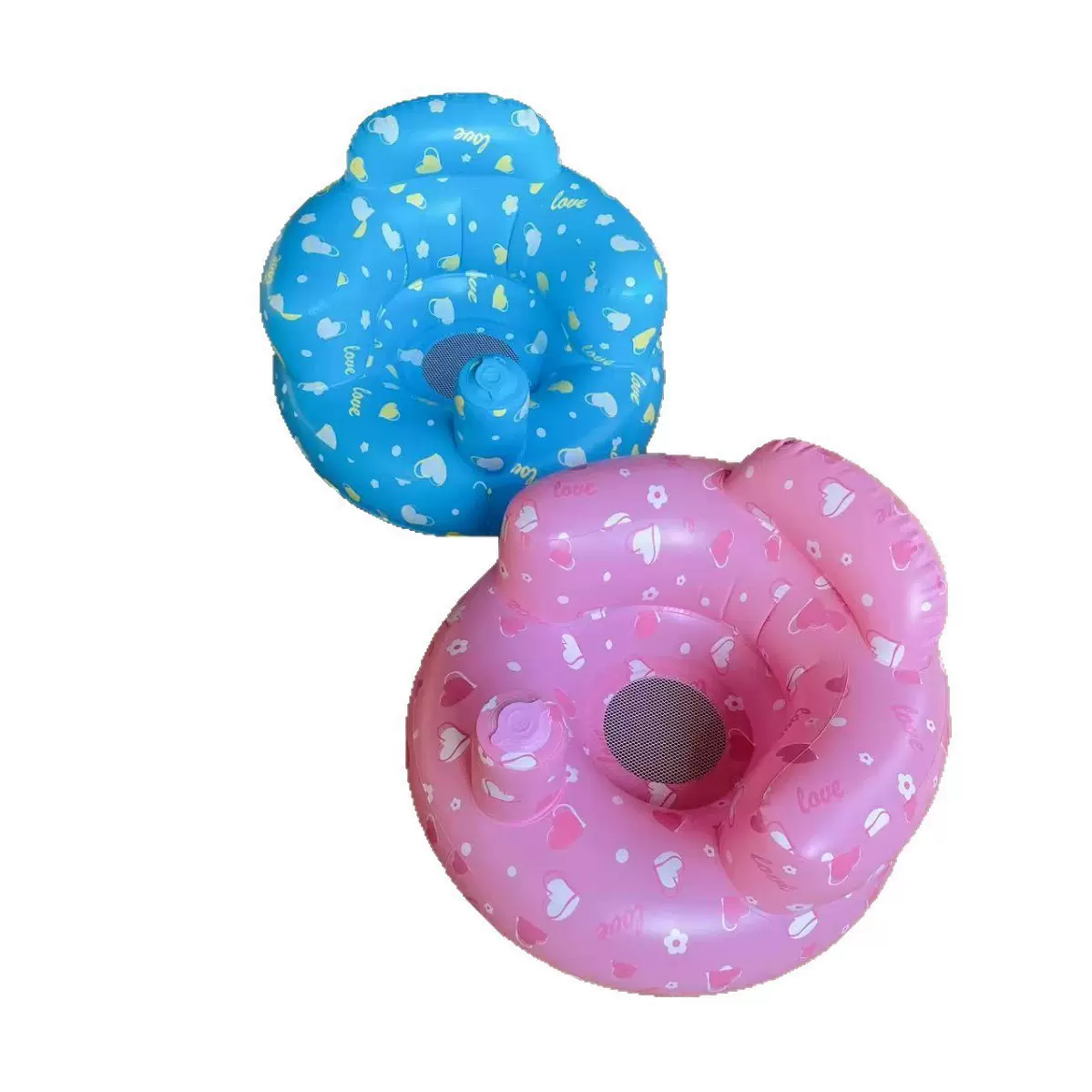 工厂新款婴儿学座椅儿童充气BB餐椅便携款充气凳子按压充气学座椅