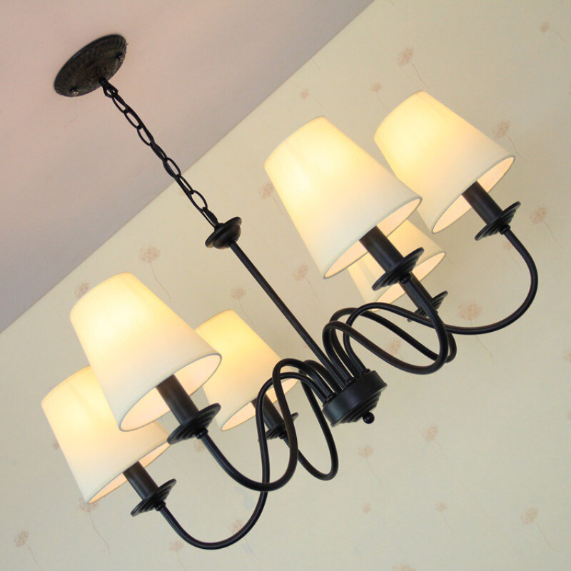 American Style Country Iron Art Chandelier Living Room LED Dining Room Bedroom Room Light Modern Simple Special European Style Chandelier