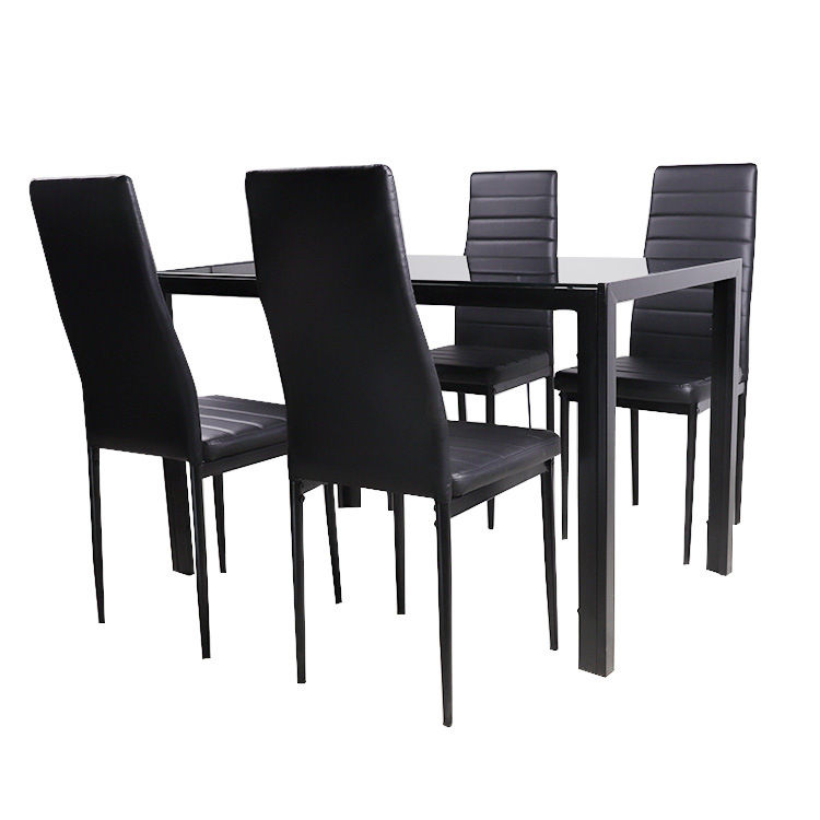 Mesa de comedor de vidrio exportada mesa de comedor de vidrio templado amazónico mesa de comedor casera silla simple mesa de negociación image 3