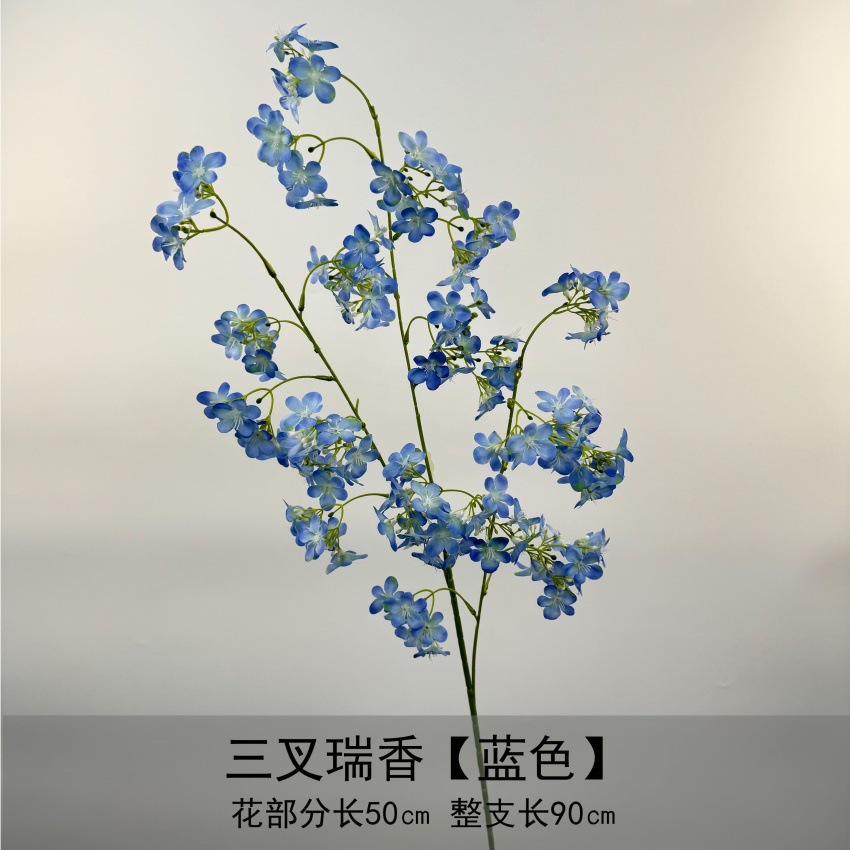 Flor azul cielo flor de bodas flor de seda flor de bodas flor de decoración de flor de vestíbulo flor de techo suave