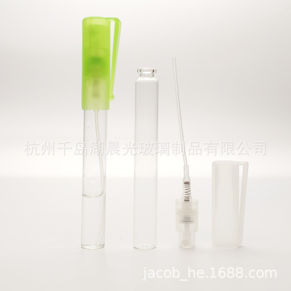 【厂家直销】8ml10ml香水笔玻璃香水瓶可蒙砂印刷瓶子