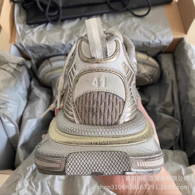 Paris 3XL Black Dad Shoes for Men and Women 2025 New Summer Heightening Thick-Soled Ninth Generation Casual Sports Shoes