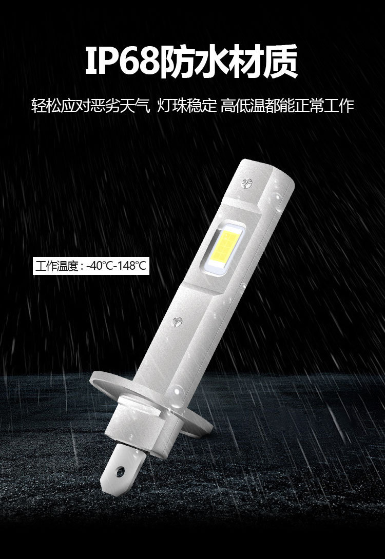 New hot sale car led headlight H1 mini in-line 1:1 design highlight LED headlight factory direct sale