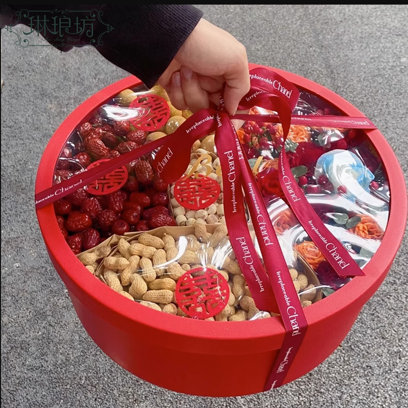 Chino rojo festivo doble felicidad terciopelo tela pegatinas encaje hueco tridimensional de oro Xi palabra ronda boda coche boda decoración de la habitación Mickey