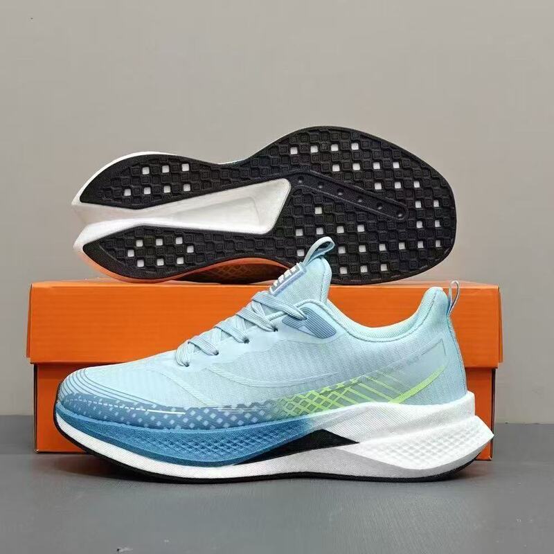 Men's Breathable Mesh Running Shoes, Lightweight Shock-Absorbing Cushioning Sports Shoes, Spring/Summer Jogging Shoes, Men's Shoes