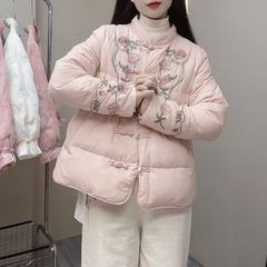 新中国風2025秋冬新作冬高級デザインダウン綿服女性コートレトロ国風工場商品