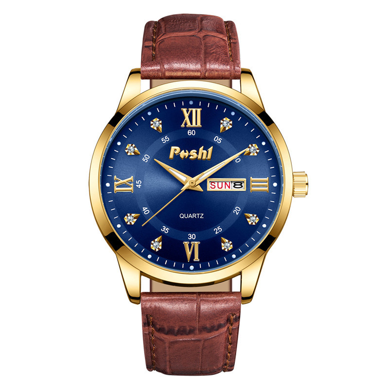 POSHI marca impermeable luminoso nuevo reloj de hombre correa de pareja reloj de cuarzo reloj de mujer de moda