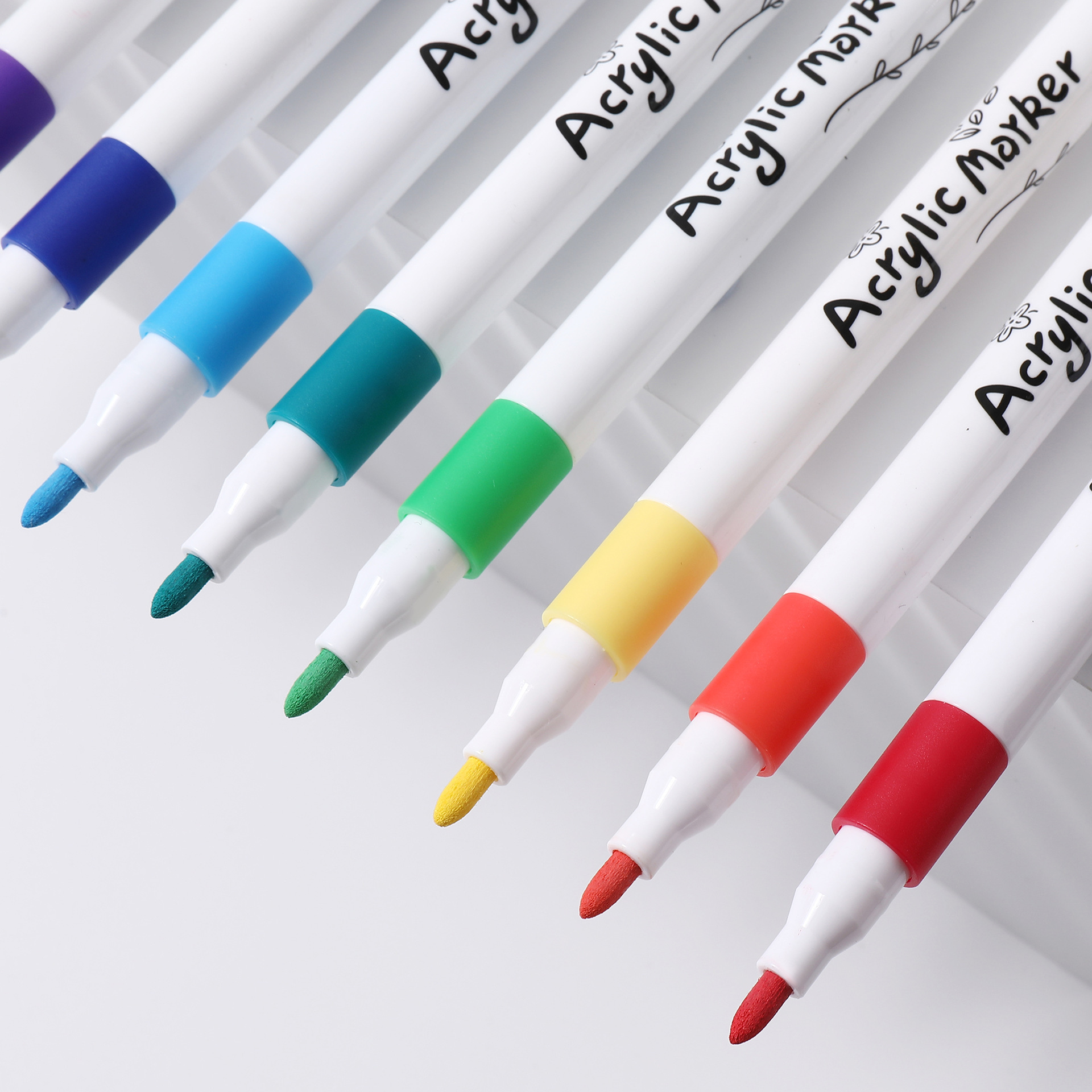 12 color acrylic marker color waterproof quick-drying children hand-painted diy art graffiti marker suit cross-border