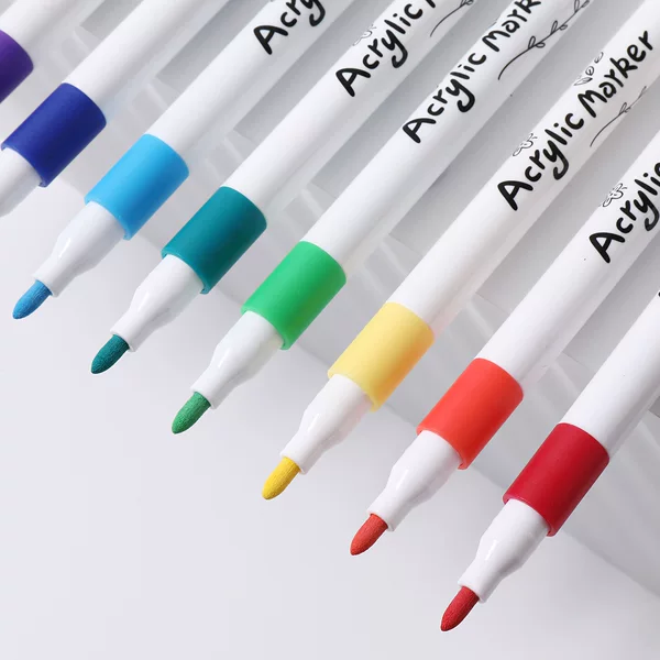 12 color acrylic marker color waterproof quick-drying children hand-painted diy art graffiti marker suit cross-border
