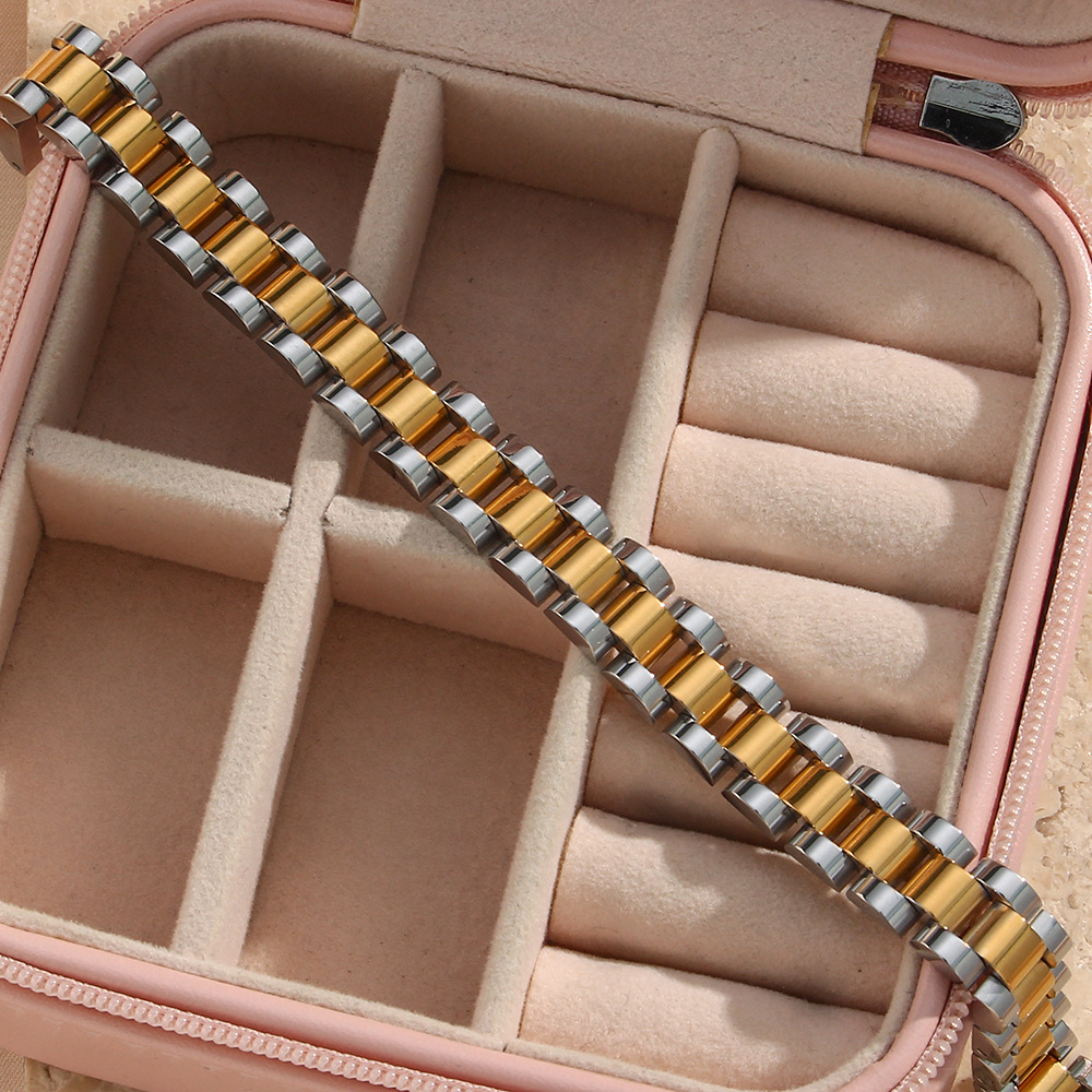 Lady Geometric Stainless Steel Bracelets Plating