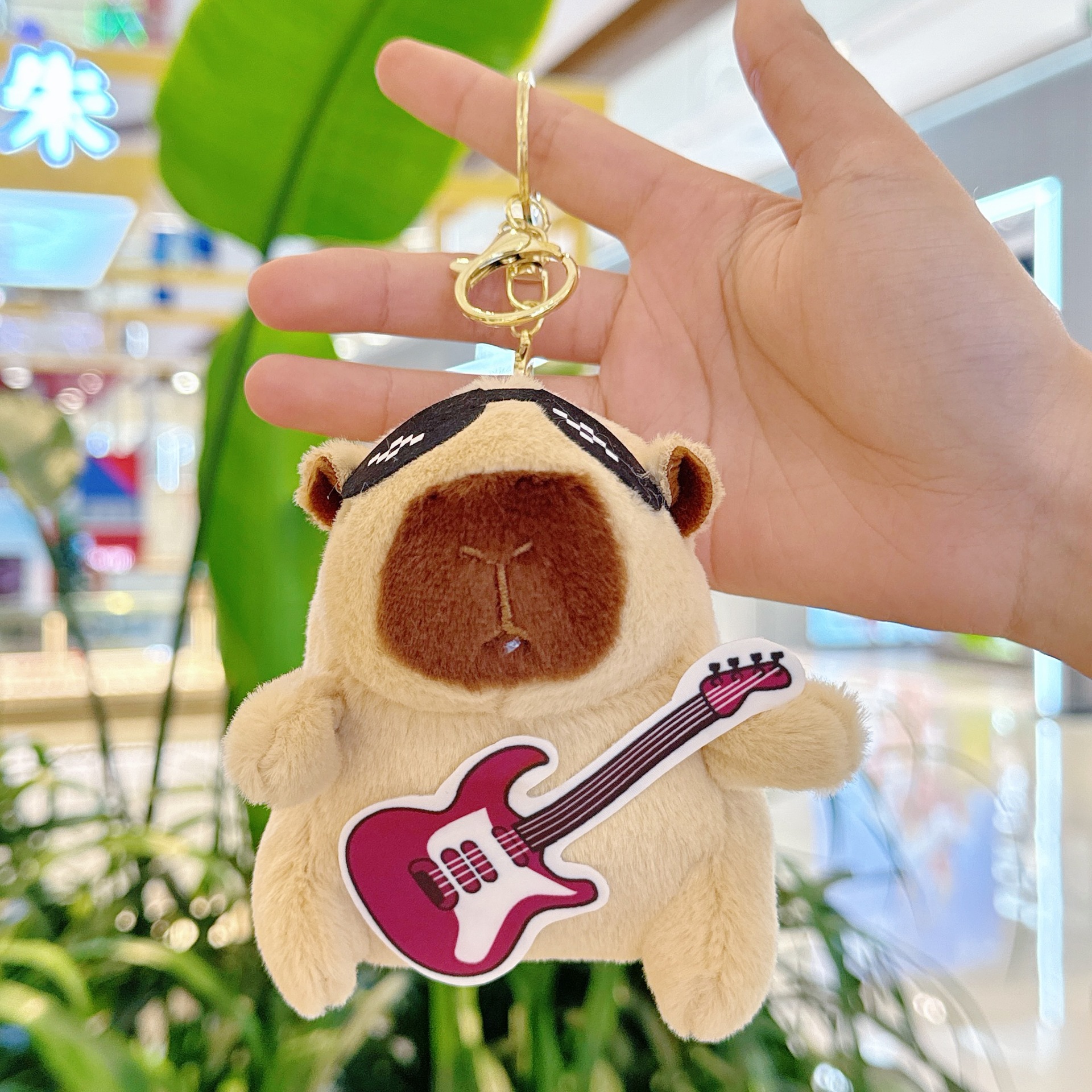 레드 기타 라이트 브라운 카피바라 + 골드 버클