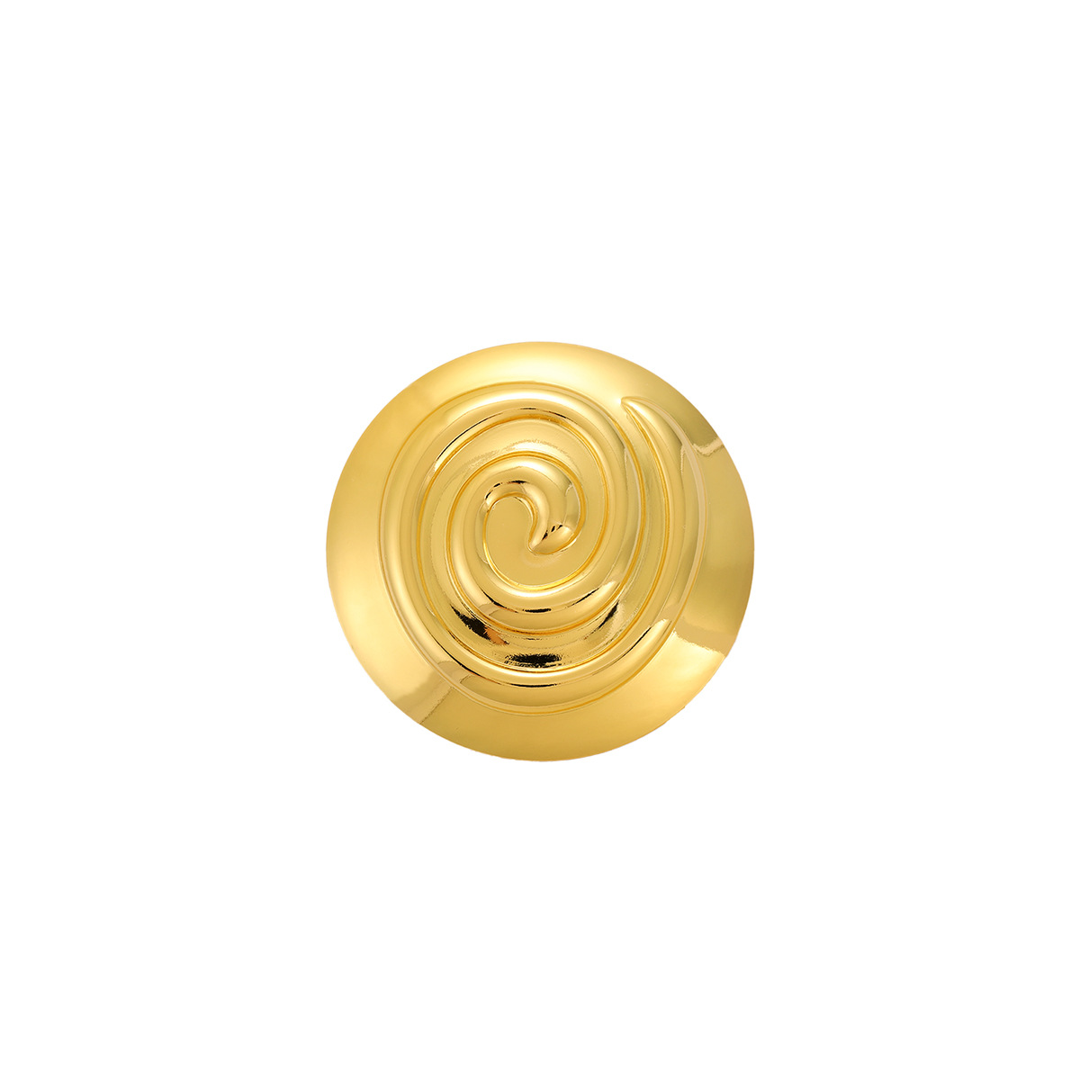 Broche en acier inoxydable fileté, style vintage français, légèreté et luxe, bijou tendance et raffiné._voghion.com