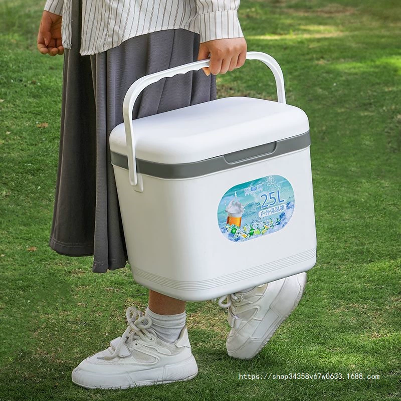 Утолщенная изолированная коробка для коммерческих ларей, автомобильный уличный контейнер для хранения свежих продуктов, рыбалка, сохранение холода, портативный кемпинговый холодильник, бытовое ведро для льда.