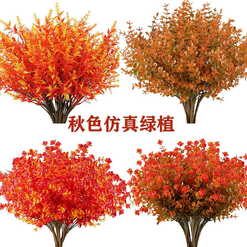 Cross-border Autumn Eucalyptus Camellia Daisy Lavender Amazon Autumn Simulation Plant Home Decoration Simulation Flower
