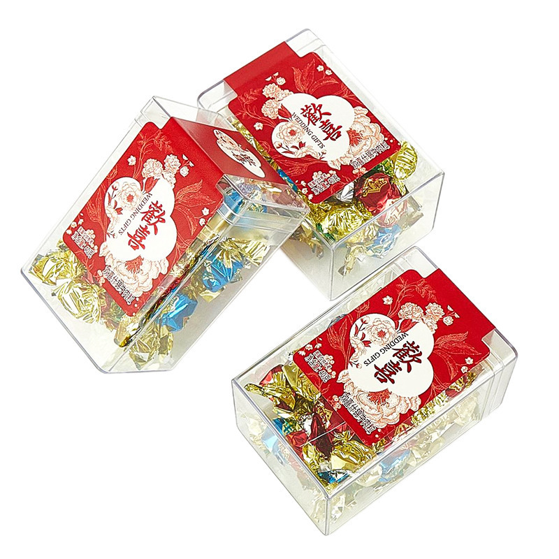 Yueqing Ai Huanxi スナックがいっぱいのプラスチックボックス結婚式透明スナックコンパニオンカジュアルビーフキューブギフト誕生日|undefined
