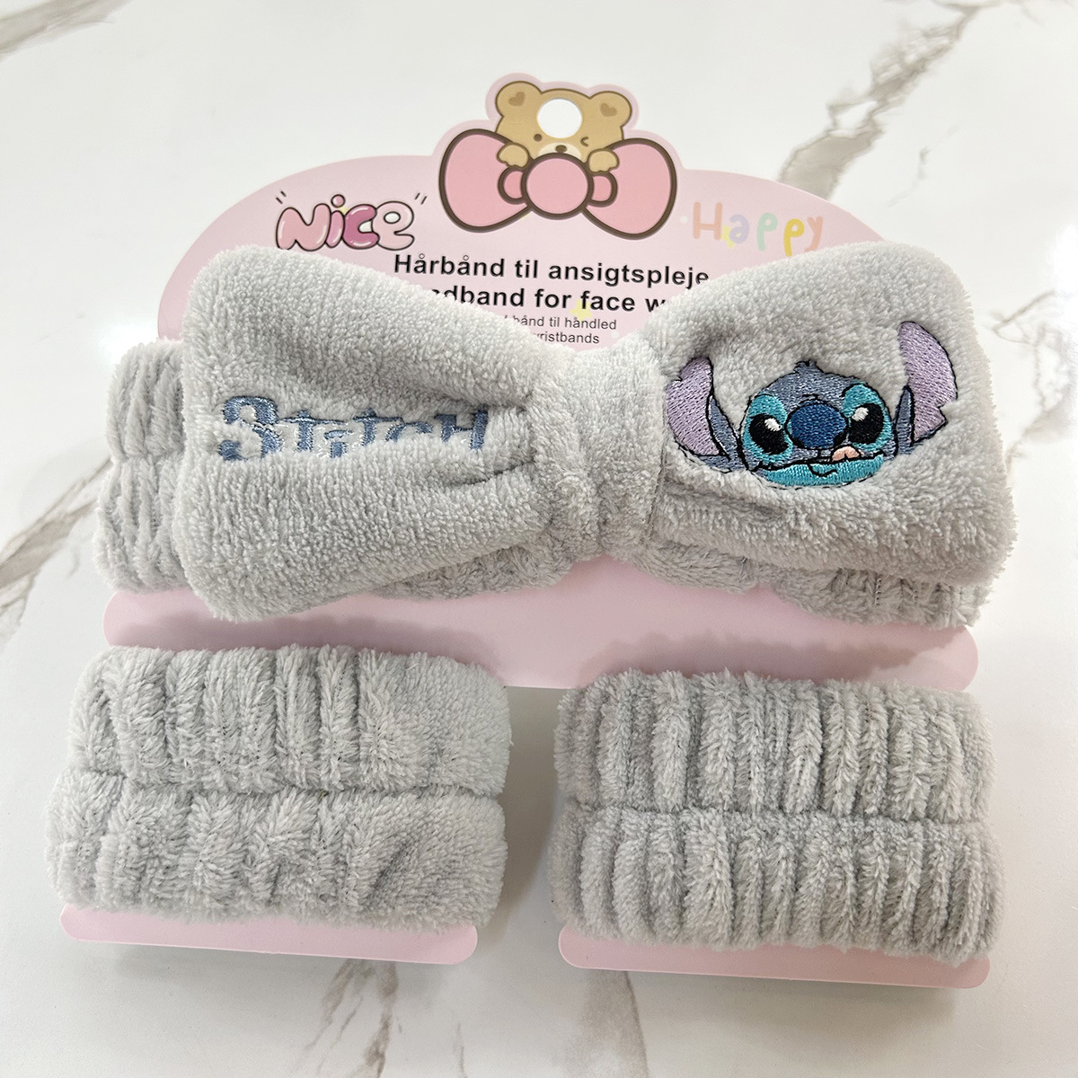 Banda de cabello de moda con tarjeta de papel dulce decoración de animales pequeños de peluche de lavado banda de cabello de dibujos animados correa de muñeca tridimensional