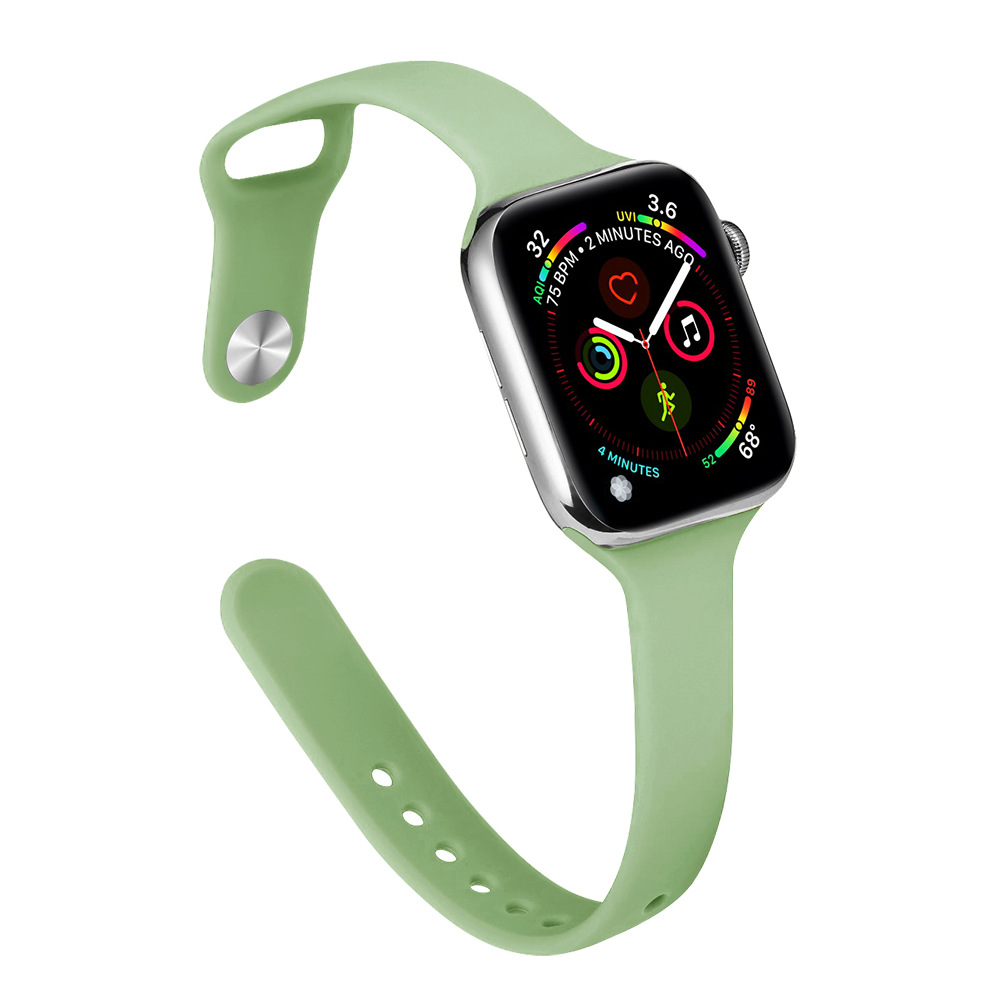Aplicable Apple Watch correa Applewatch8SE7654 cintura pequeña correa de silicona delgada moda deportiva