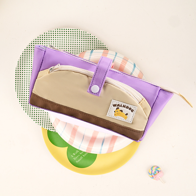 Bolsas de lápiz de gran capacidad, leche encantadora, bolsas de lápiz de alto valor facial, bolsas de papelería, bolsas de papelería resistentes a la suciedad, al por mayor