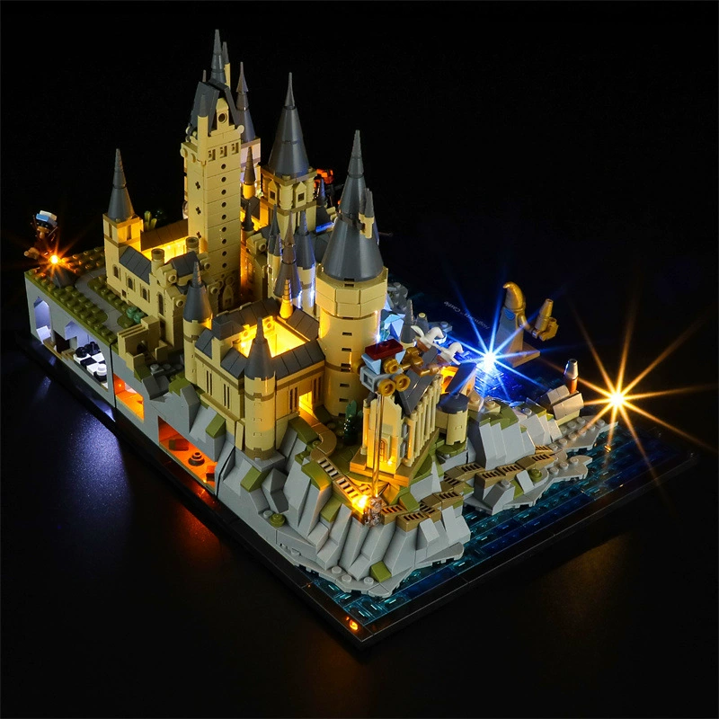 Совместимо с LEGO Harry Potter 76419 Замок Хогвартса и сооружение площадки, светодиодные украшения