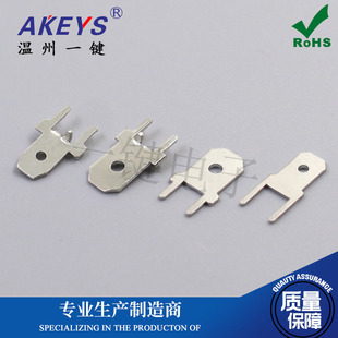 4.8/6.3 insert terminal/direct plug welding piece 187 anti-reverse insert positioning insert PCB board welding terminal