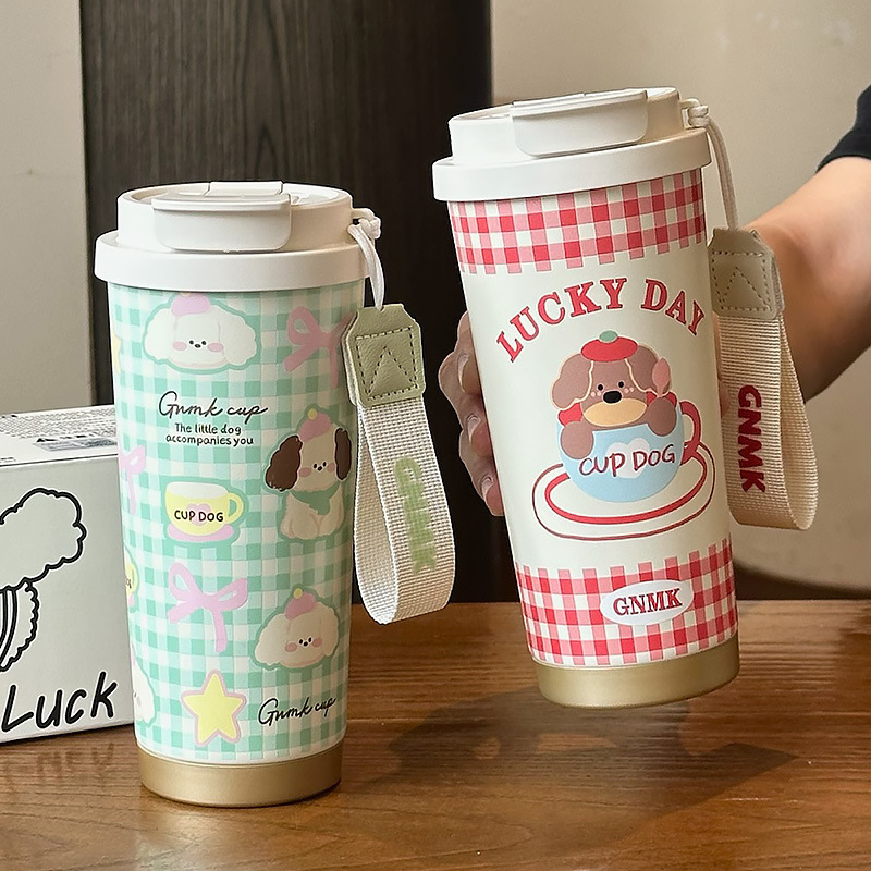 水杯女新款2025高颜值保温杯陶瓷内胆吸管杯子茶水分离保冷咖啡杯|undefined