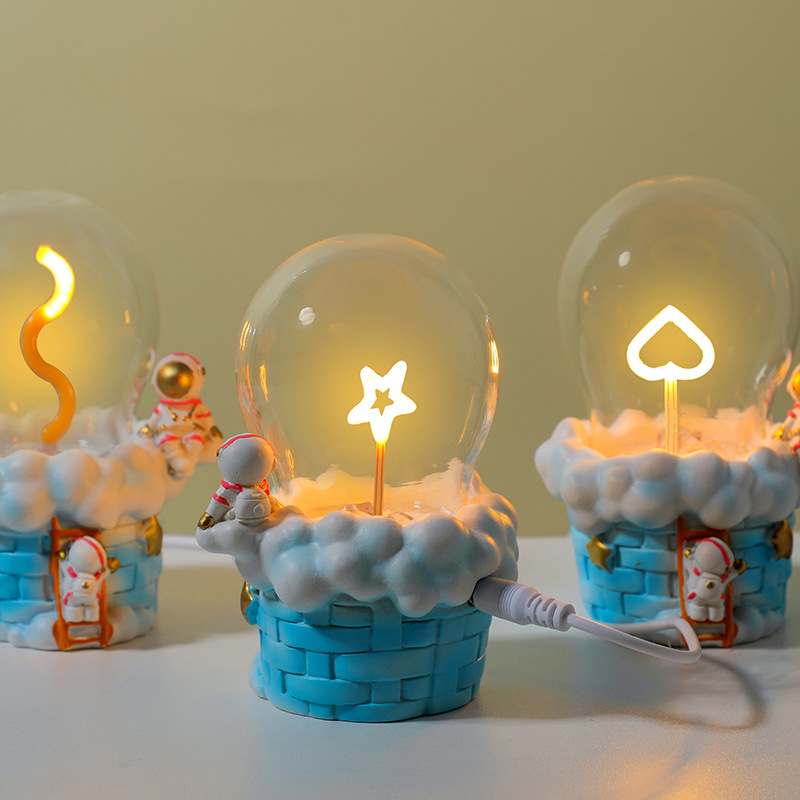 Lámpara de noche lámpara luminosa base de resina creativa para gatos adornos de animales decoración de escritorio exhibición artesanía regalos
