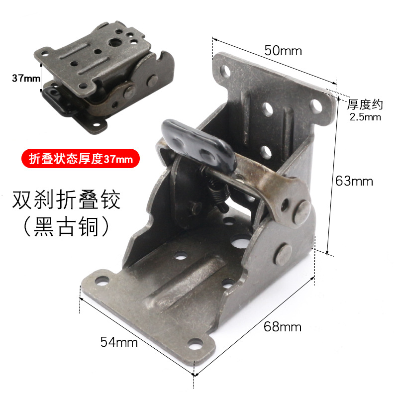 90 grados autobloqueo Kang plegable bisagra mesa y silla de la pierna de plata plegable mesa de café muebles de acero inoxidable accesorios de hardware