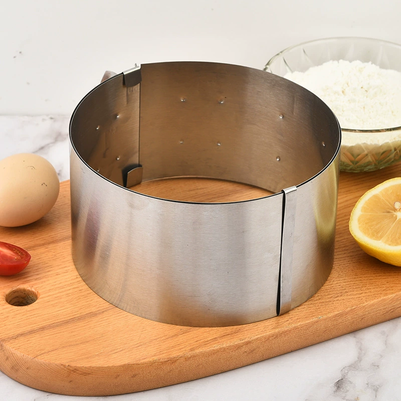 Нержавеющая сталь круглое кольцо для торта Регулируемый телескопический муссовый круг 6-12 дюймов торт плесень инструмент для выпечки