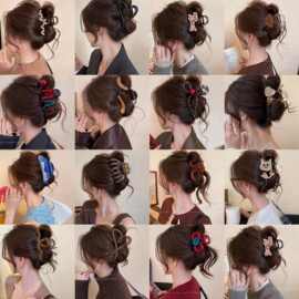 发夹盘发抓夹大号发量多磨砂鲨鱼夹2025新款春夏发饰学生党盘发器