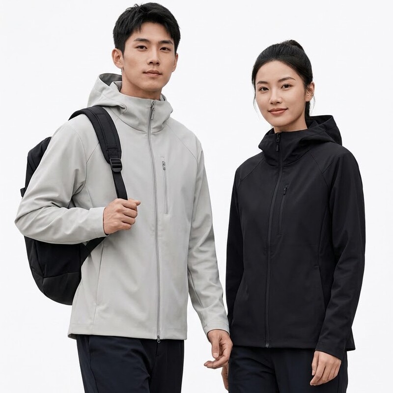2026 Fall/Winter New Men's Hooded Softshell Jacket, Loose and Comfortable, Versatile Casual Outdoor Coat