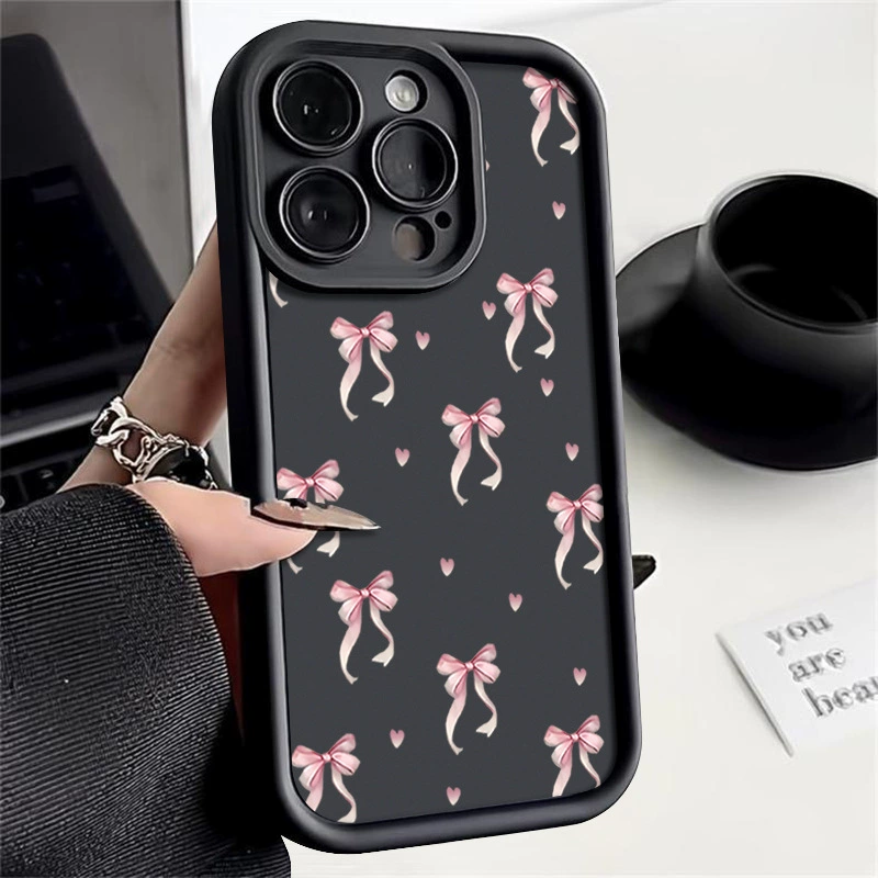 Apple, совместимый фуксия iPhone17 Pro, чехол для телефона с бантом, защитный iPhone 13, iphone, падение защита