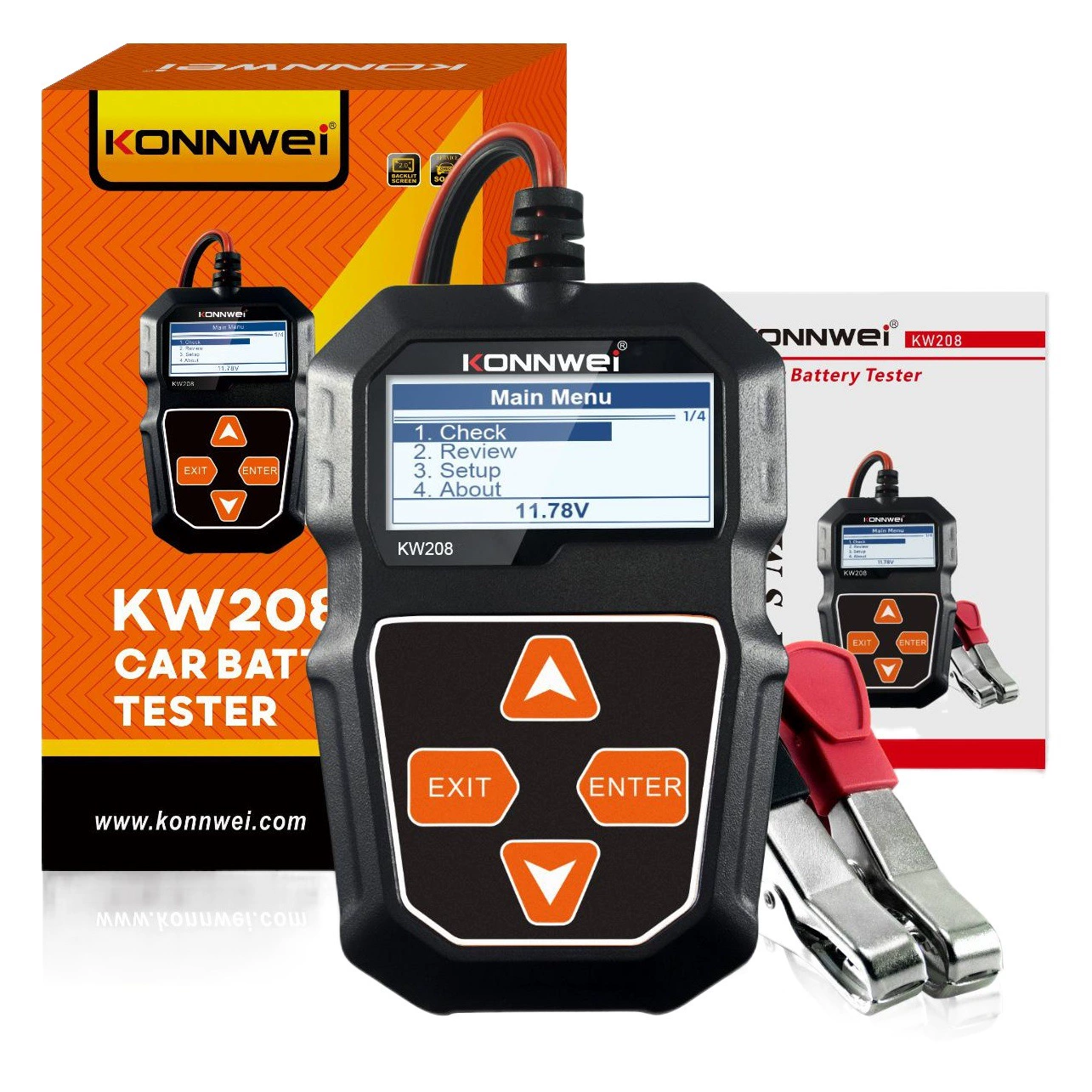 KONNWEI KW208 Автомобильный аккумулятор Детектор сопротивления батареи FOXWELLBT100AN301 AN201