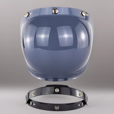 Motorcycle Helmet Lens Retro Half Helmet Bubble Mirror Three-Button Windproof Lens with Bracket 3/4 Helmet Goggles