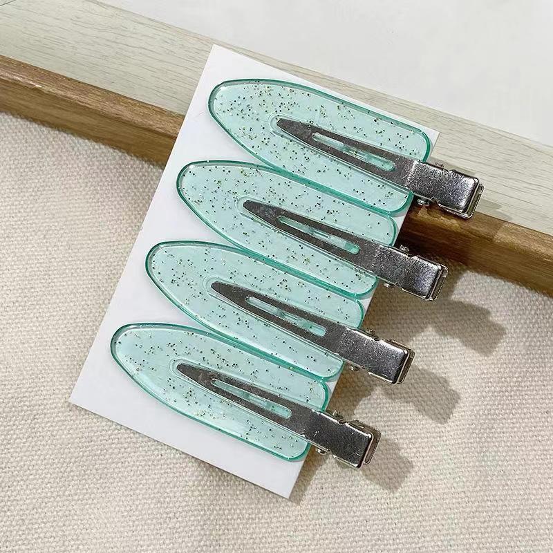 Pegamento de crema de horquilla sin costura DIY clip de pico de pato material casero transparente flequillo lateral clip color Internet clip de celebridad