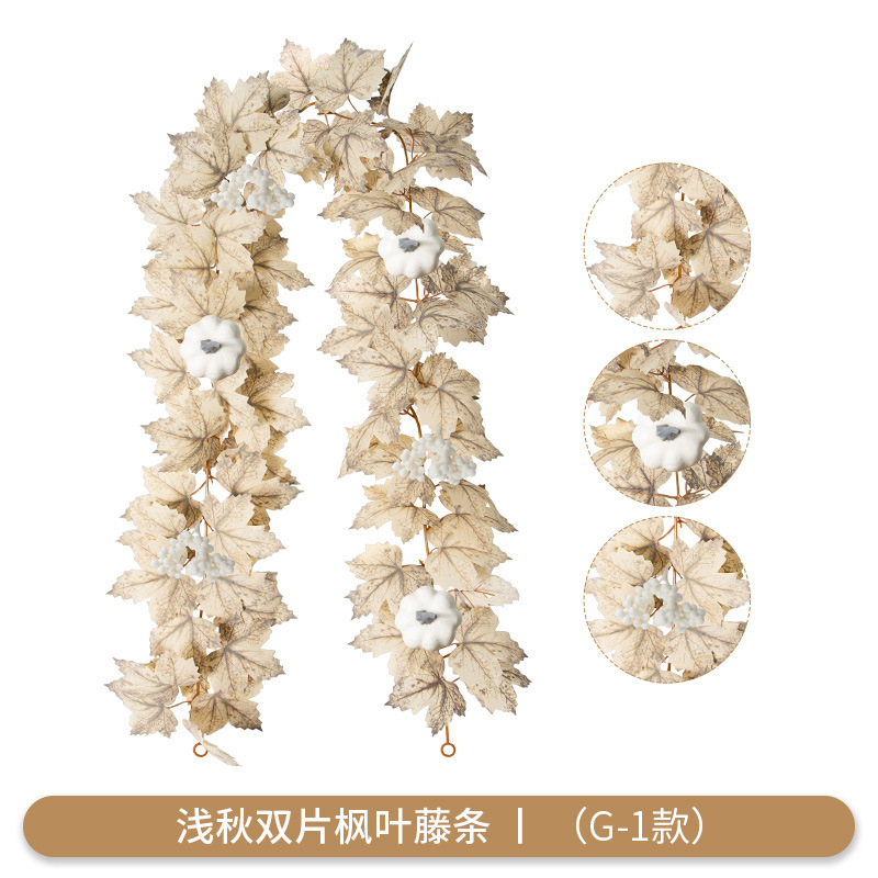 現物秋紅葉藤条豊収節観光スポット装飾軟藤緑植感謝祭ハロウィーン模擬紅葉|undefined