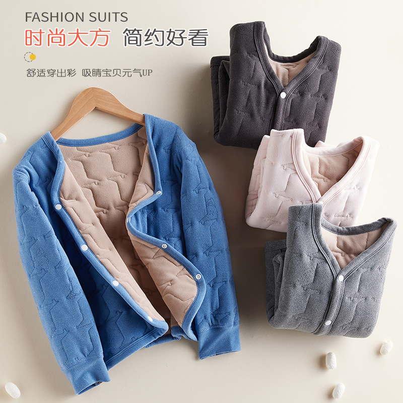 Forro de los niños ropa acolchada de algodón para Niños y Niñas Ropa acolchada de algodón para niños medianos y grandes uniforme escolar artefacto bebé de seda chaqueta acolchada de algodón cálido