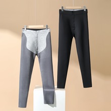 男士芭比裤秋冬加绒加厚免穿内裤滑面防风秋裤修身防寒保暖打底裤