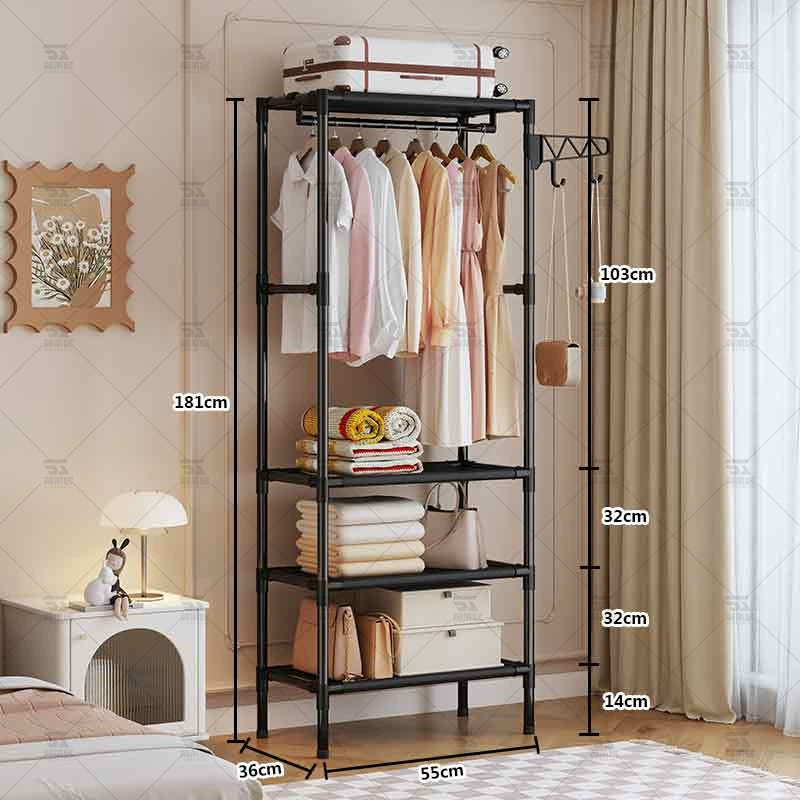 Garment Rack Multi-tier Wardrobe Simple Indoor from Yomiego