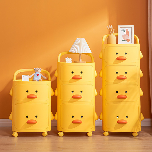 Cartoon storage cabinet drawer-type baby toys layered organizing cabinet bedroom bedside storage cabinet home storage shelf