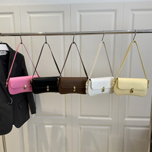 小众腋下包包女2025新款夏季韩版女包潮唯美时尚单肩包锁扣小方包