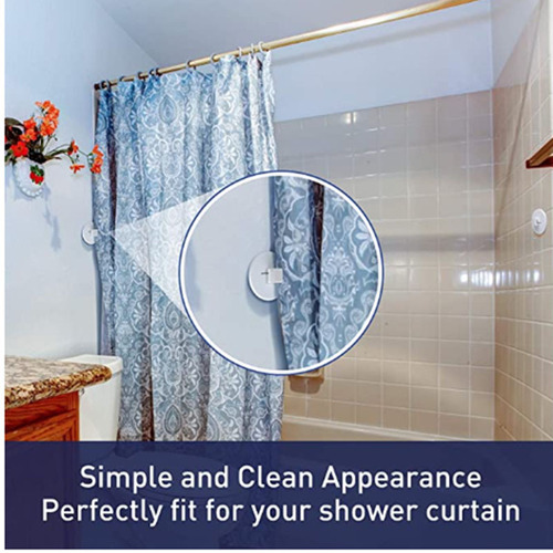 Self-adhesive shower curtain clips, shower wind and splash-proof panels, bathroom curtain weight clips suitable for home
