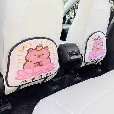 Kapibala Cartoon Cute Car Seat Chair back anti-kick pad - kapibala-anti-kick-pad-2-pieces