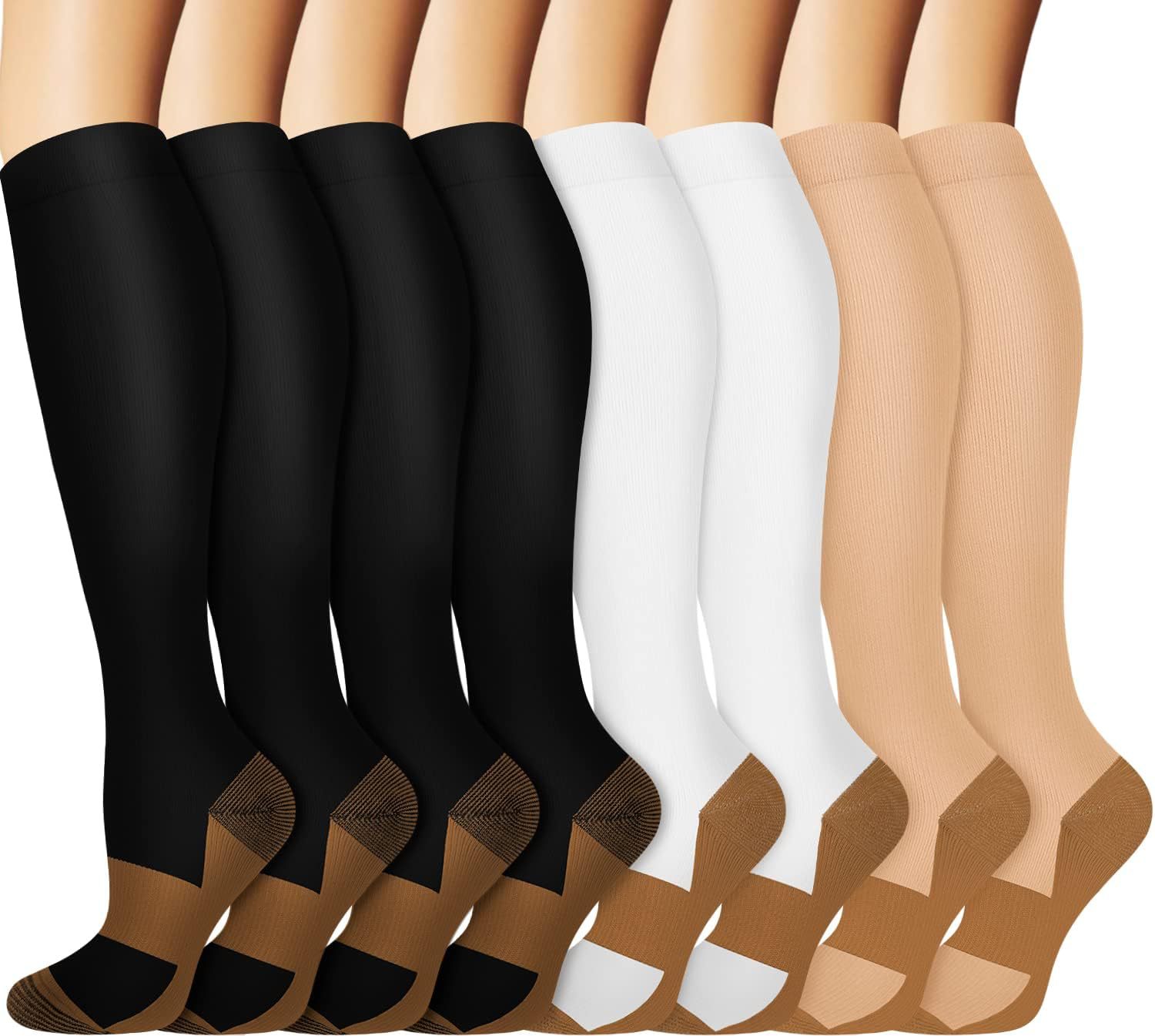 Calcetines de compresión transfronterizos Calcetines de pantorrilla Calcetines elásticos Deportes Ciclismo Correr Calcetines de yoga Calcetines de compresión de tubo largo para hombre Spot para mujer